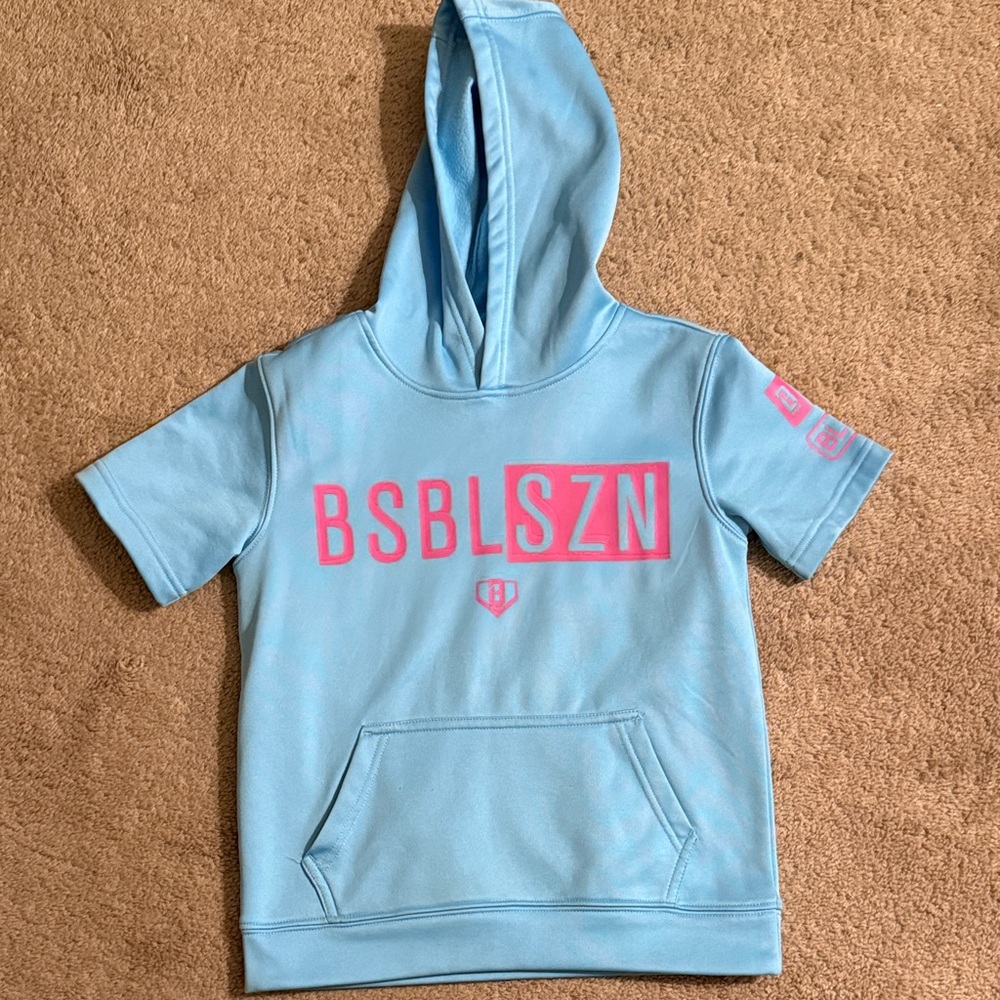 Baseball Lifestyle 101 Boys Youth Small Short Sleeve Hoodie